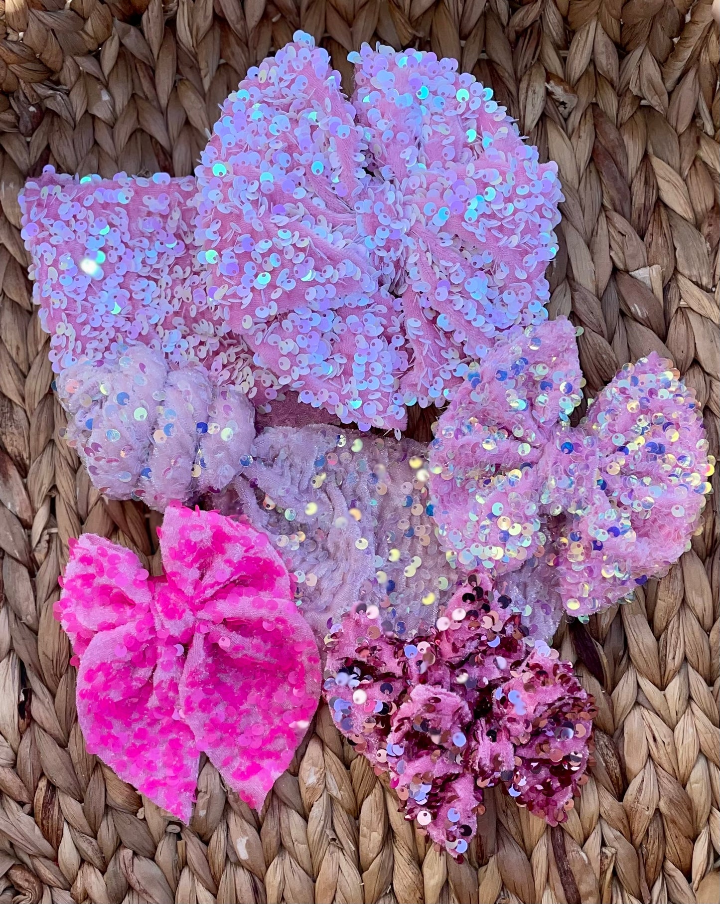 Fairy Pink Velvet Sequin
