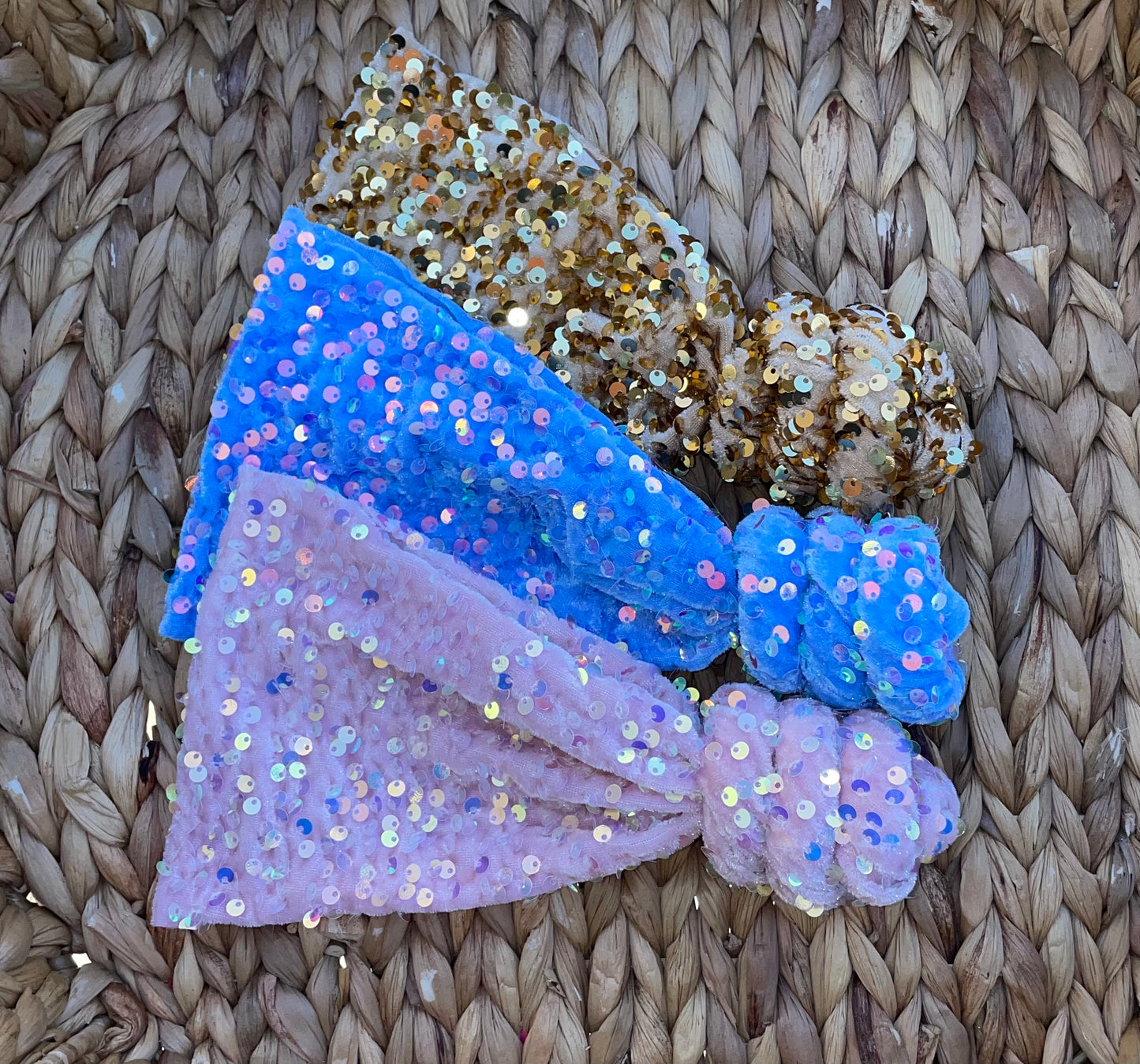 Baby Pink Velvet Sequin