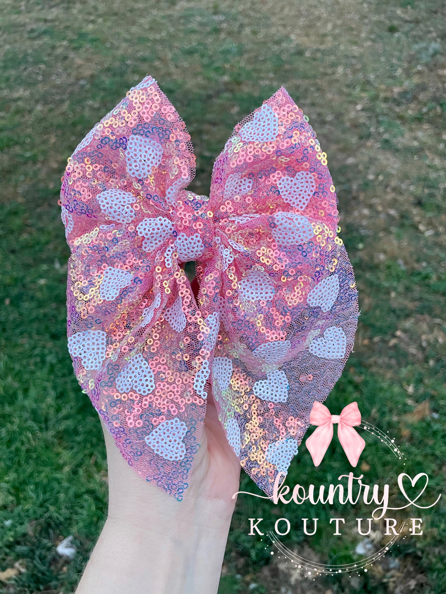 Pink Sequin Hearts