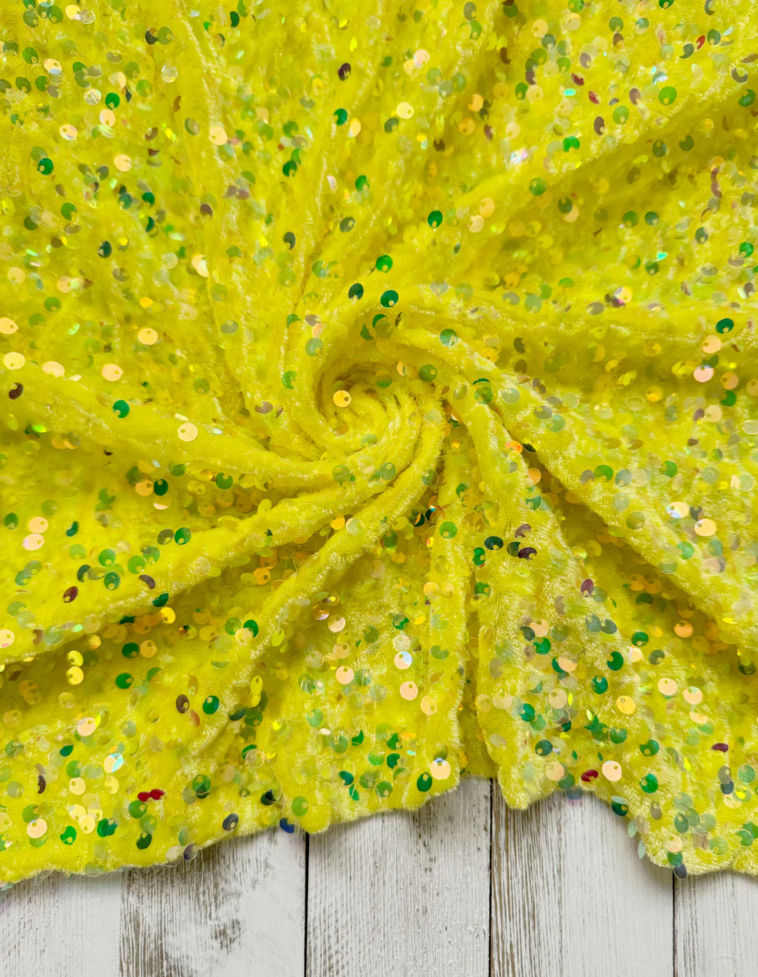 Yellow Velvet Sequin
