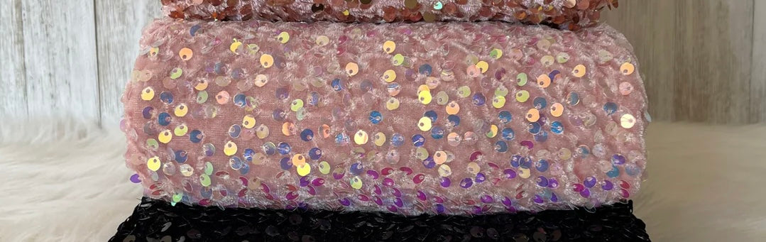 Baby Pink Velvet Sequin