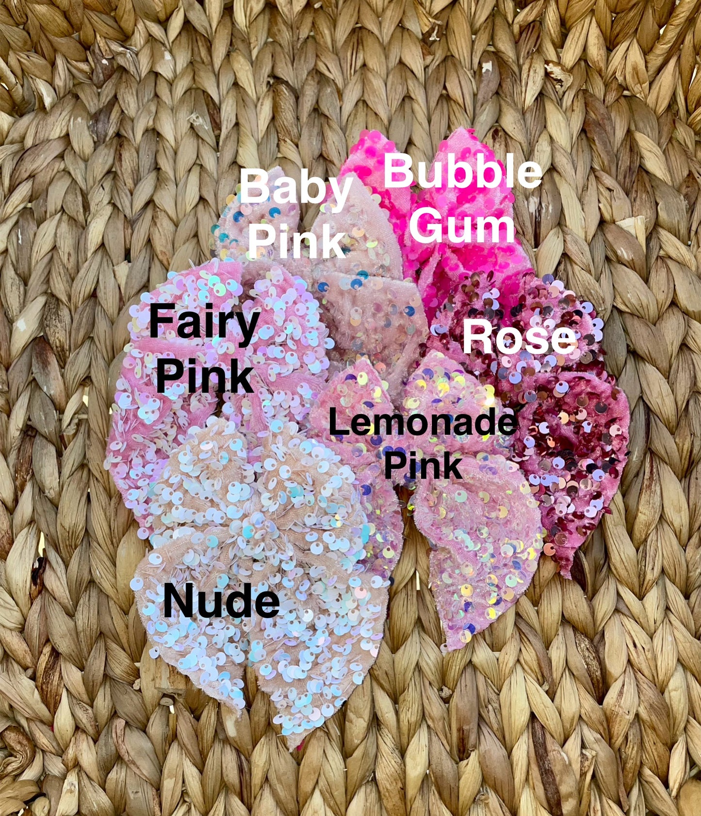 Baby Pink Velvet Sequin