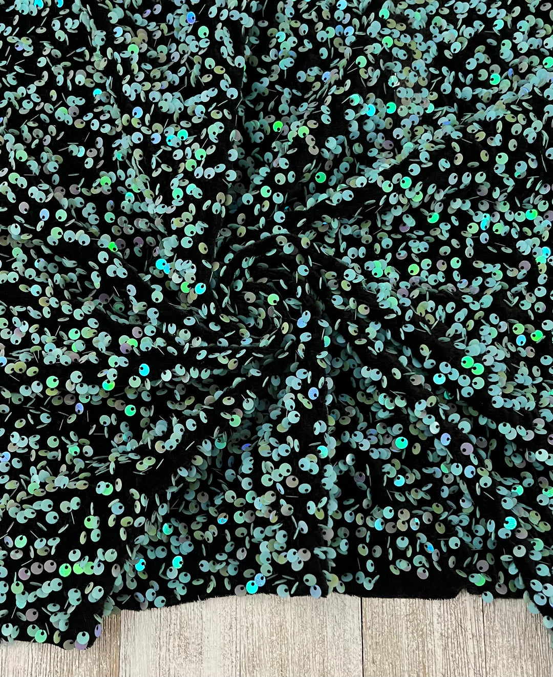 Aqua Velvet Sequin