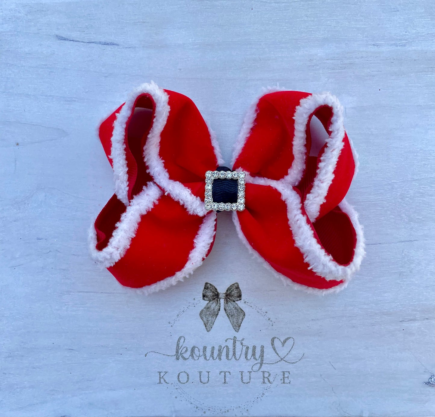 Santa 4” Boutique Bow