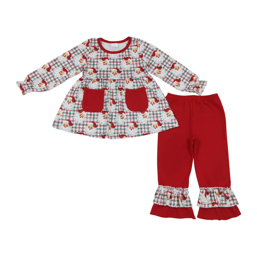 Checkered Santa Pant Set