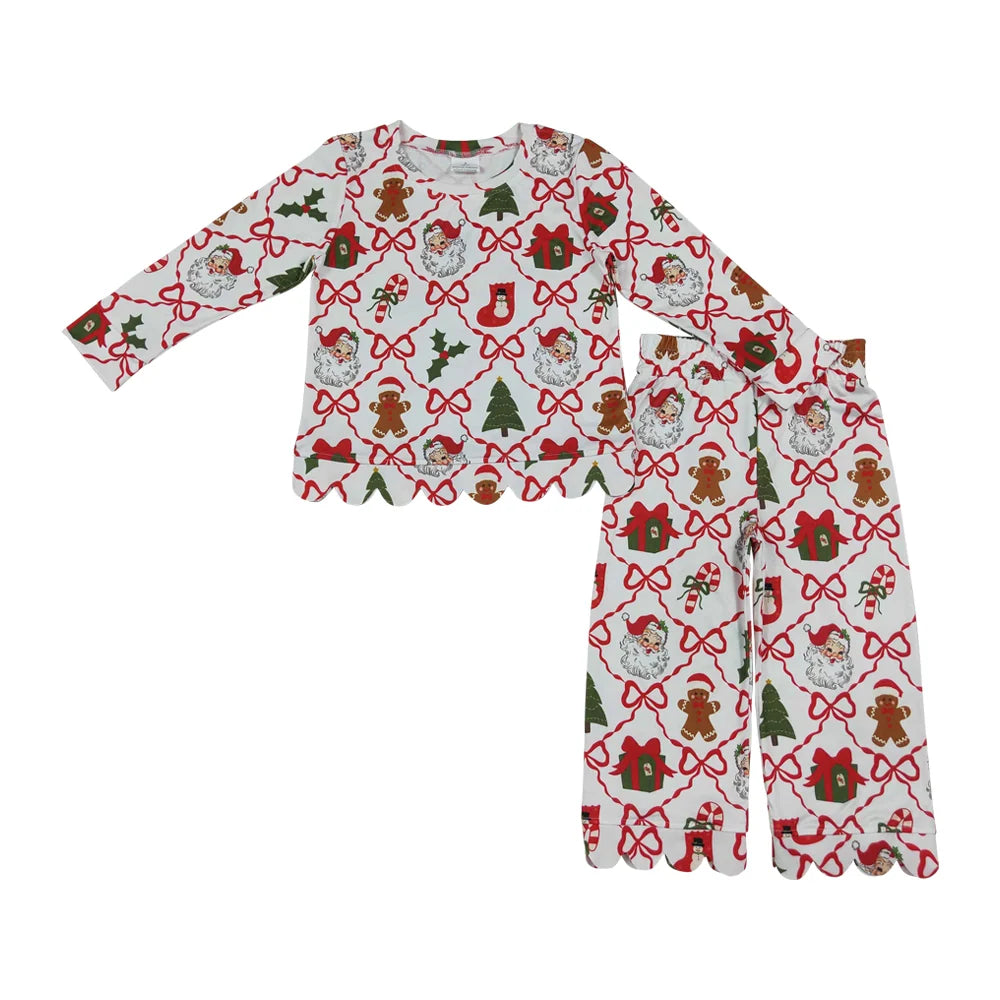 Red Bow Christmas Pant Set