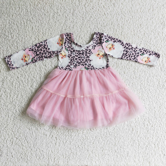 Pink Leopard Santa Dress