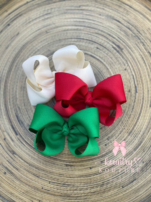 Solid 4” Ribbon Bow Bundle