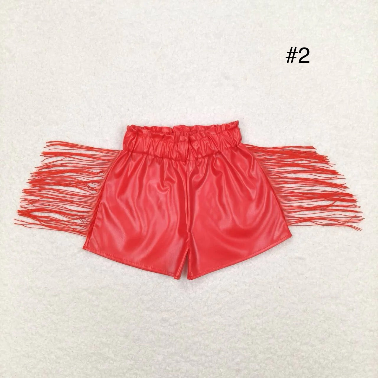 Fringe pleather Shorts