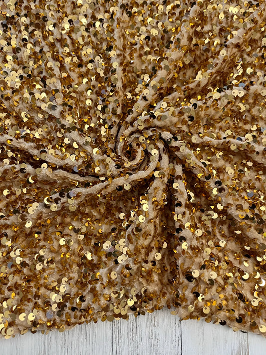 Gold Sequin Velvet