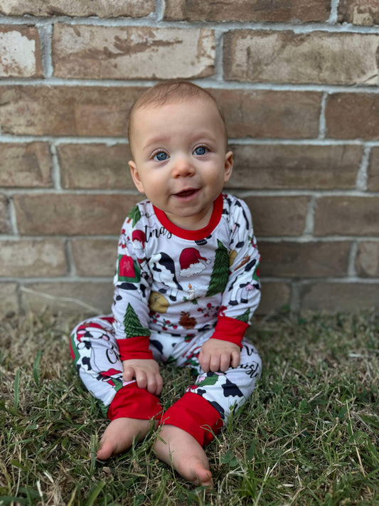 Moo-ey Christmas BOY Pajamas