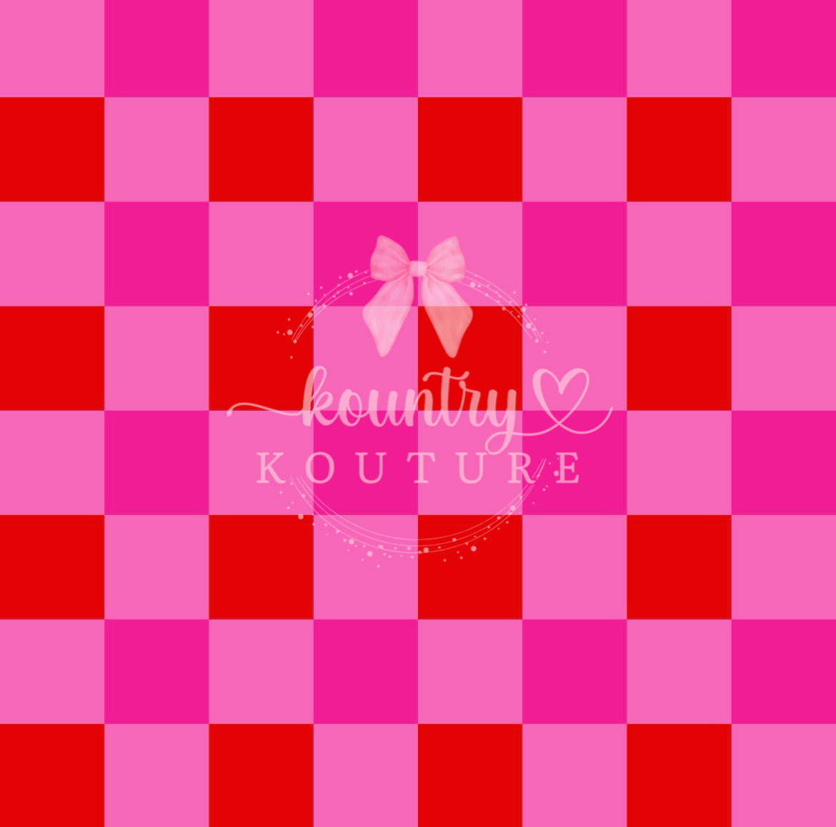 Pink-Red Sparkle Checks