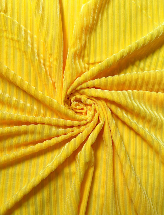 Yellow Ribbed Velvet