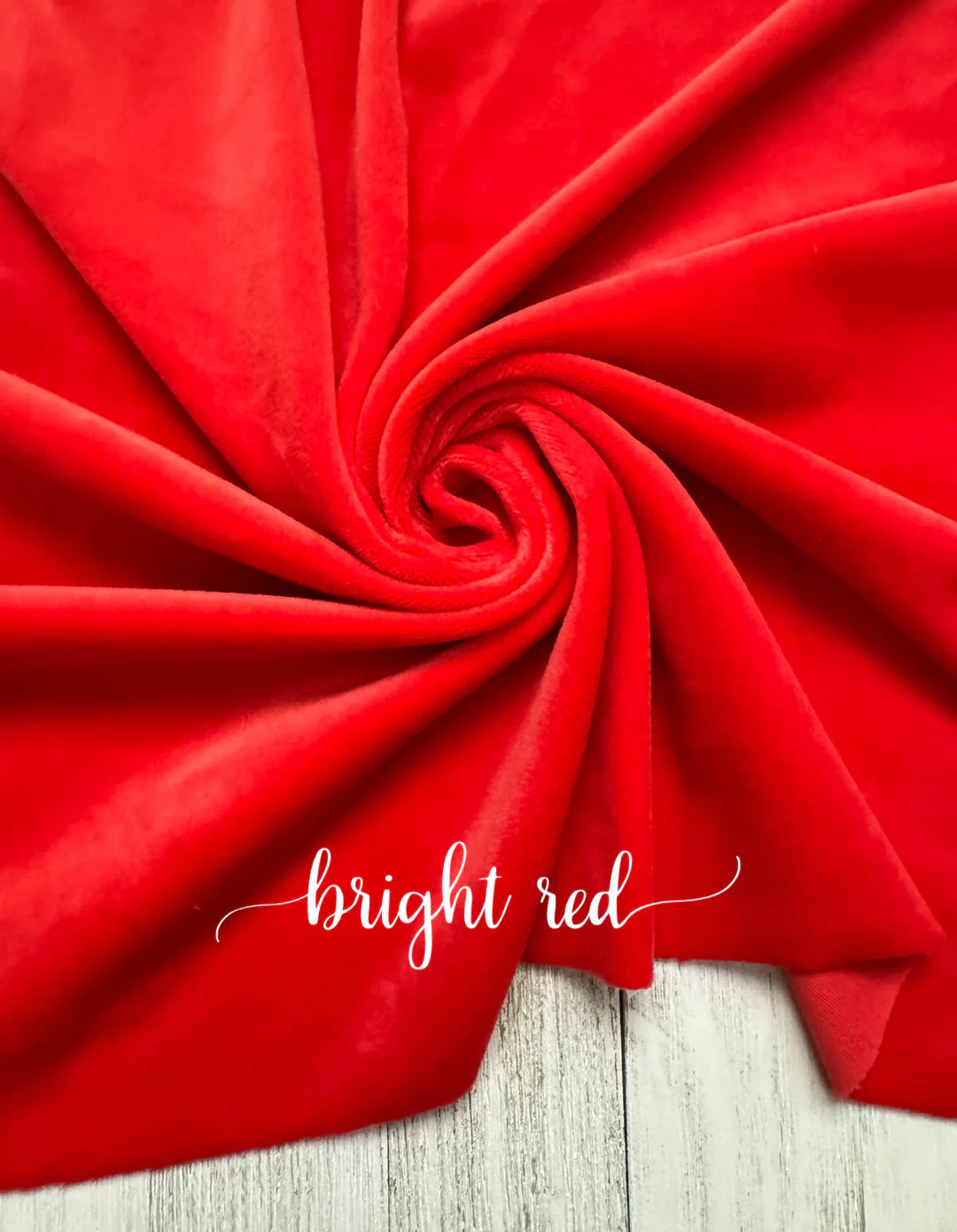 Bright Red-Plushy Velvet
