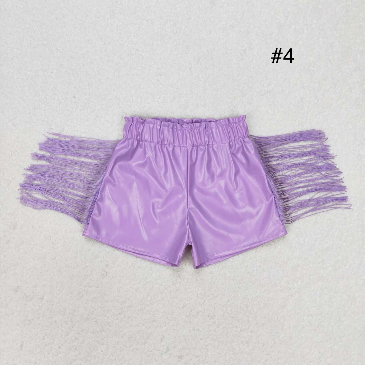 Fringe pleather Shorts