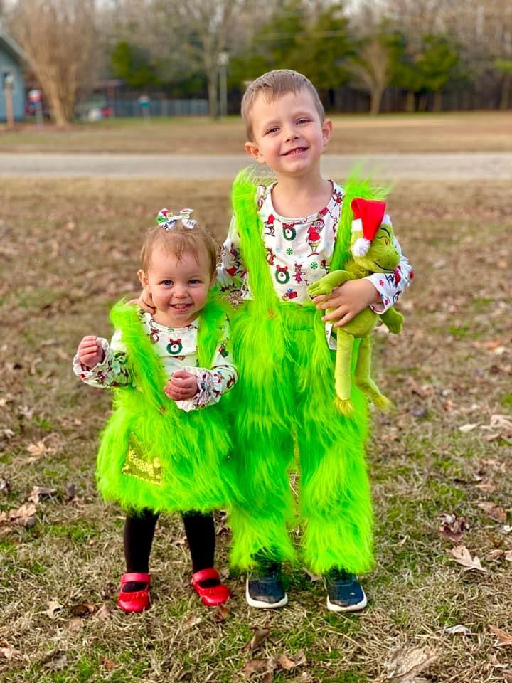 Grinch Skirt Romper