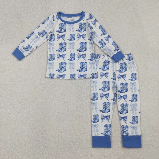 Blue Bow pj set