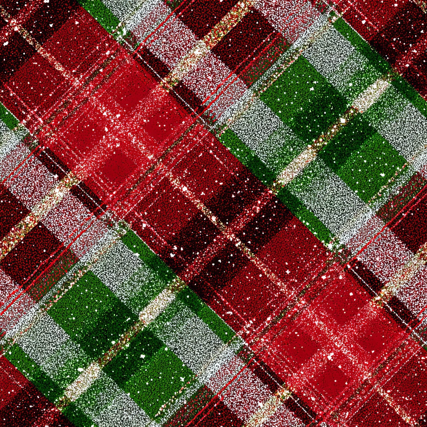 Red Plaid Sparkle Spandex
