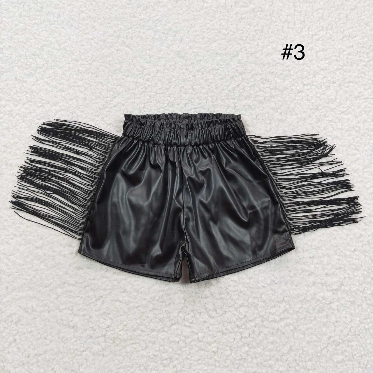 Fringe pleather Shorts