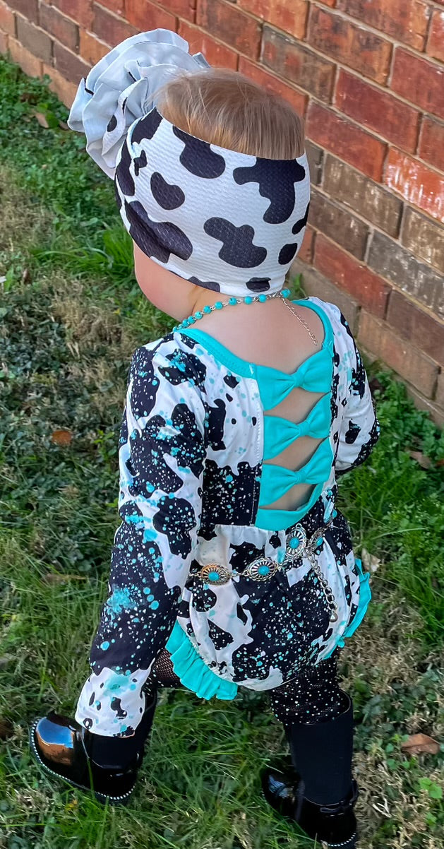 Turquoise Cowgirl Romper