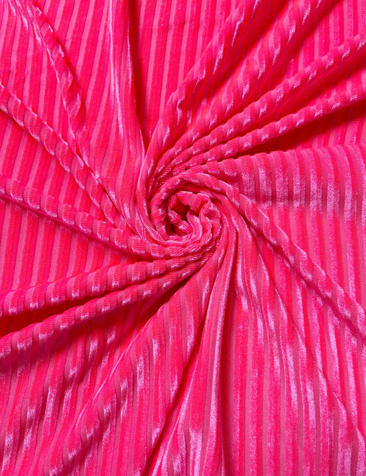 Pink Ribbed Velvet