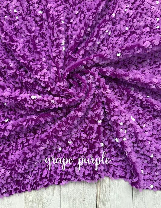 Grape Velvet Sequin