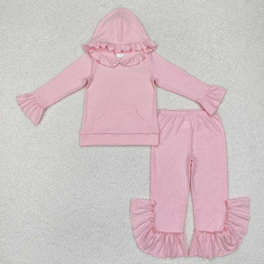 Solid Pink Ruffle Set