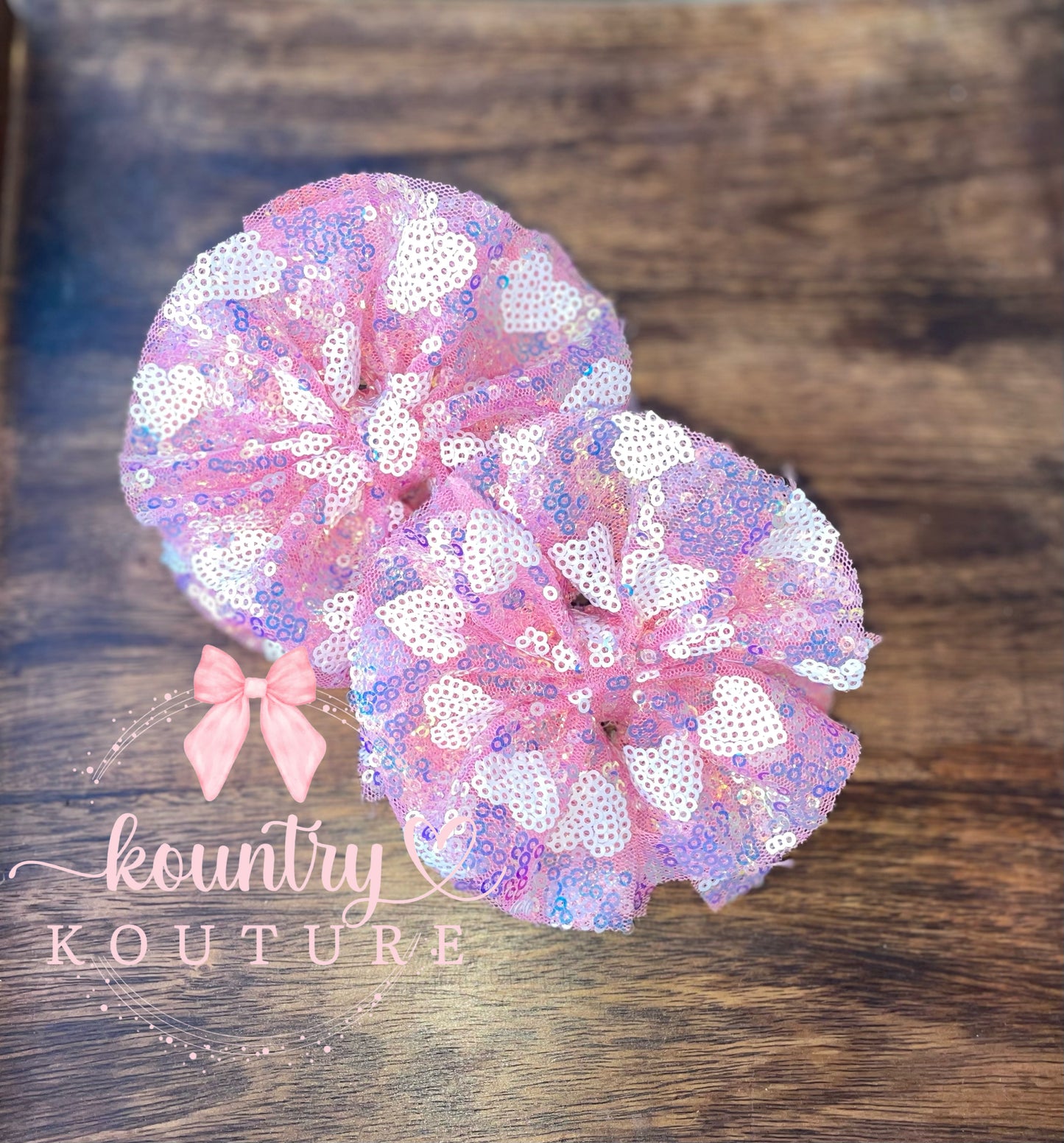Pink Sequin Hearts