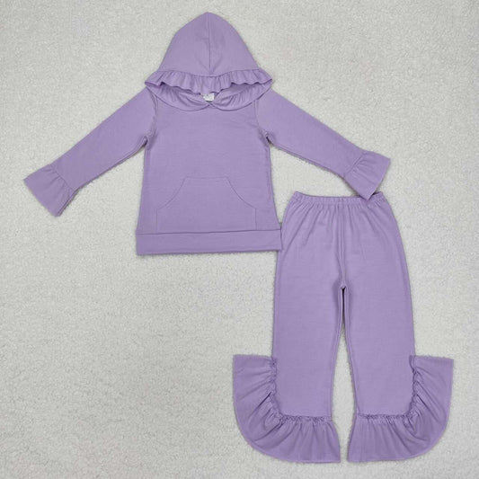 Solid Purple Ruffle Set