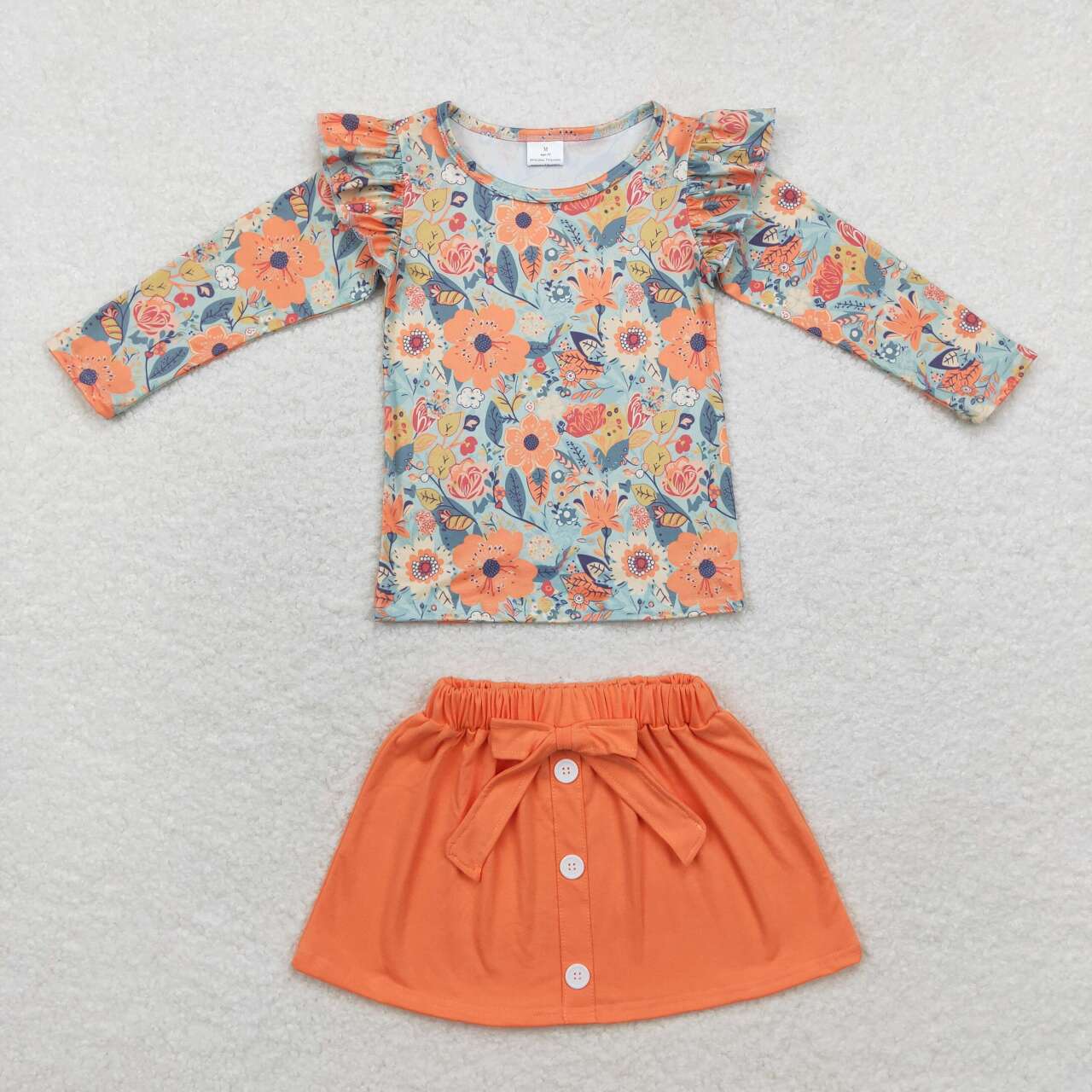 Orange Skirt Set