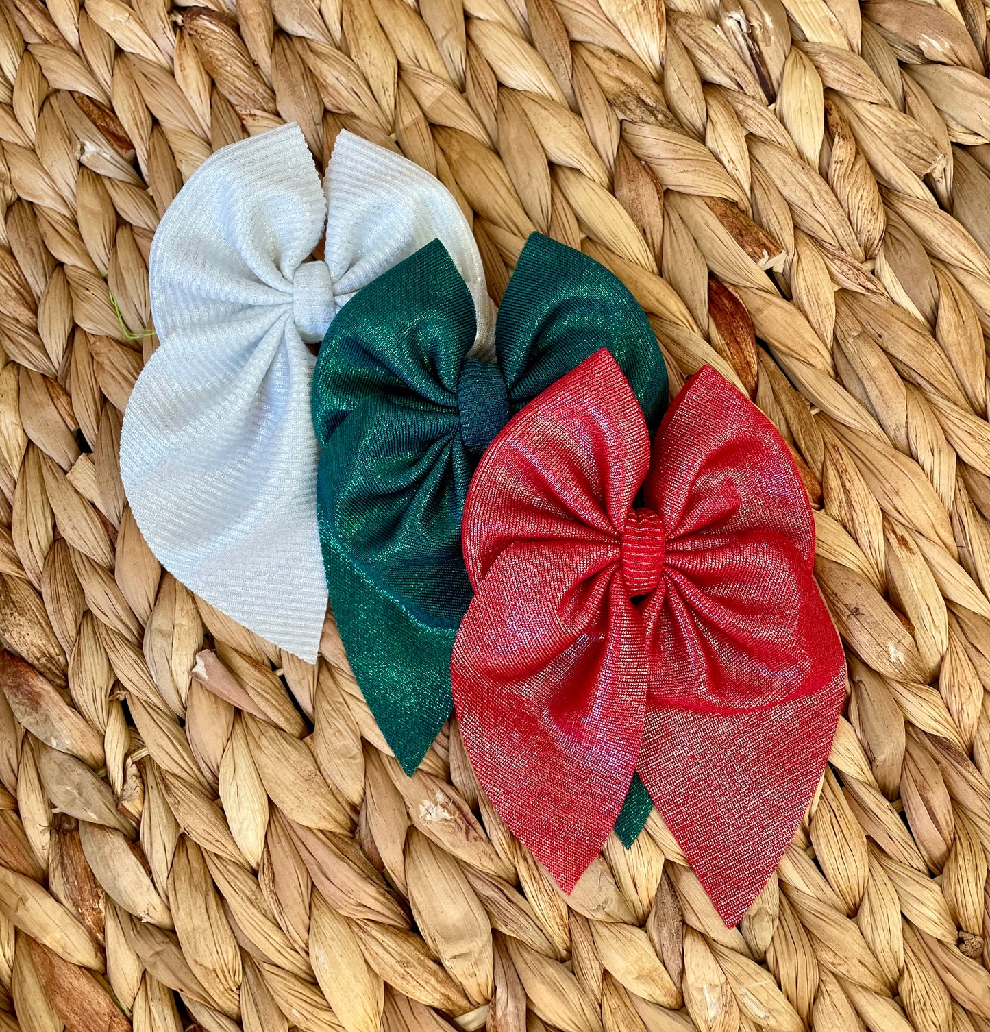 Christmas Solid Shimmer Bows