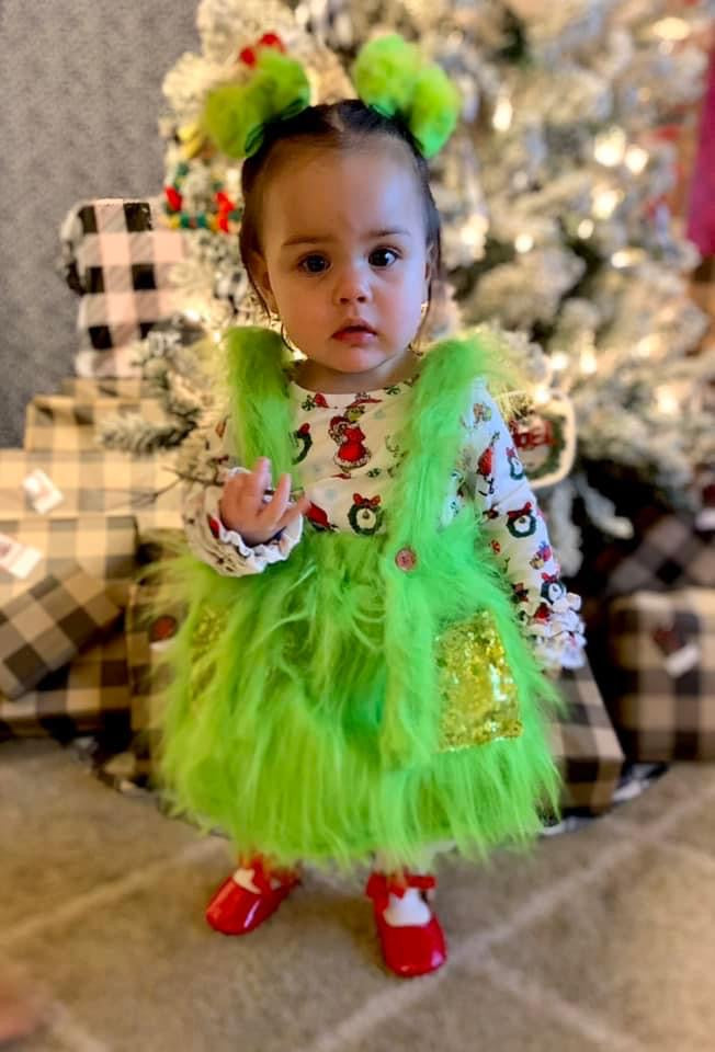 Grinch Skirt Romper