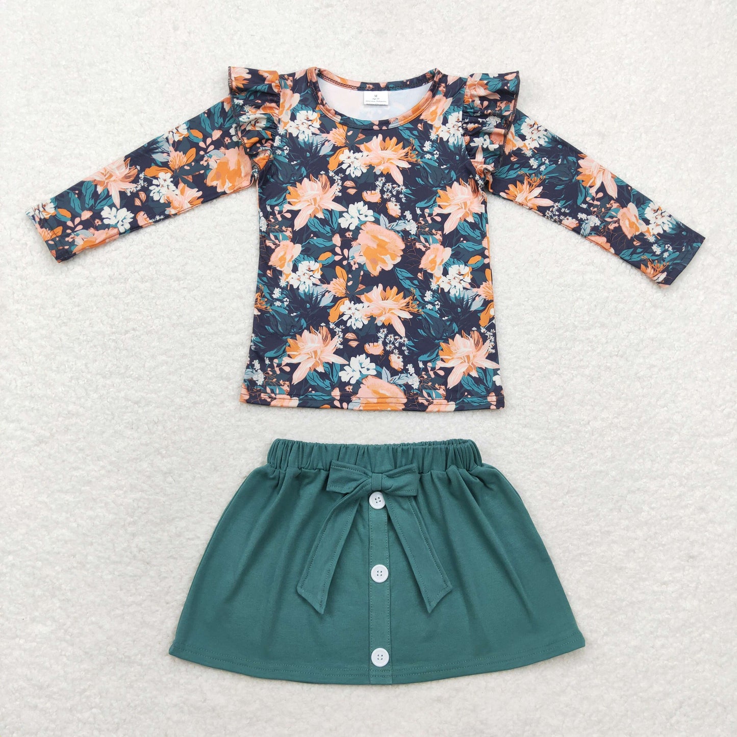 Teal Skirt Set