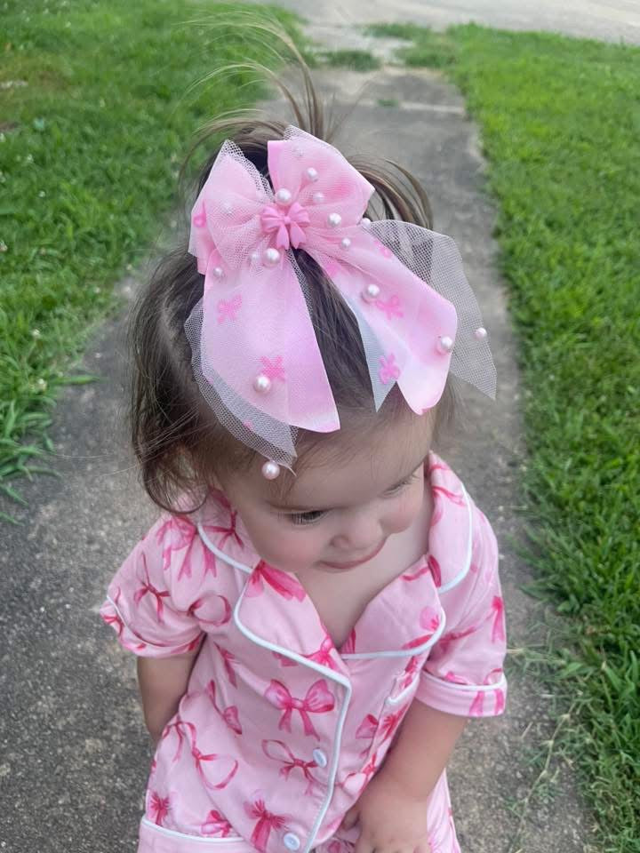 Dainty Pink Lucy Bow