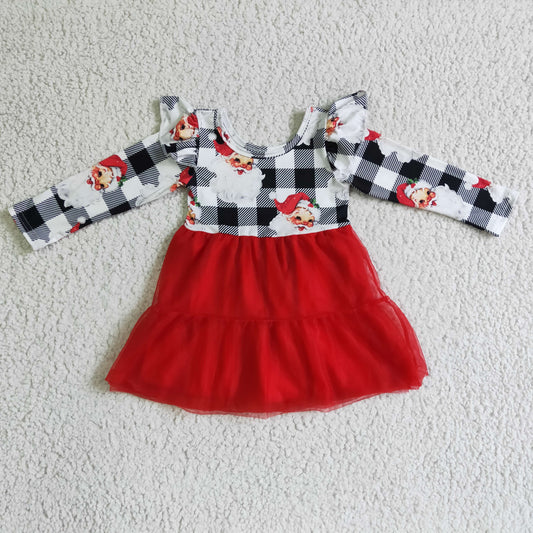 Red checkered Santa Tulle dress