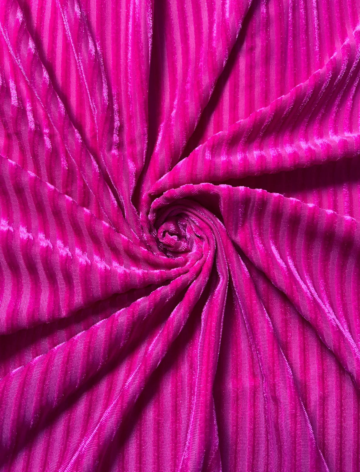 Fuchsia Ribbed Velvet