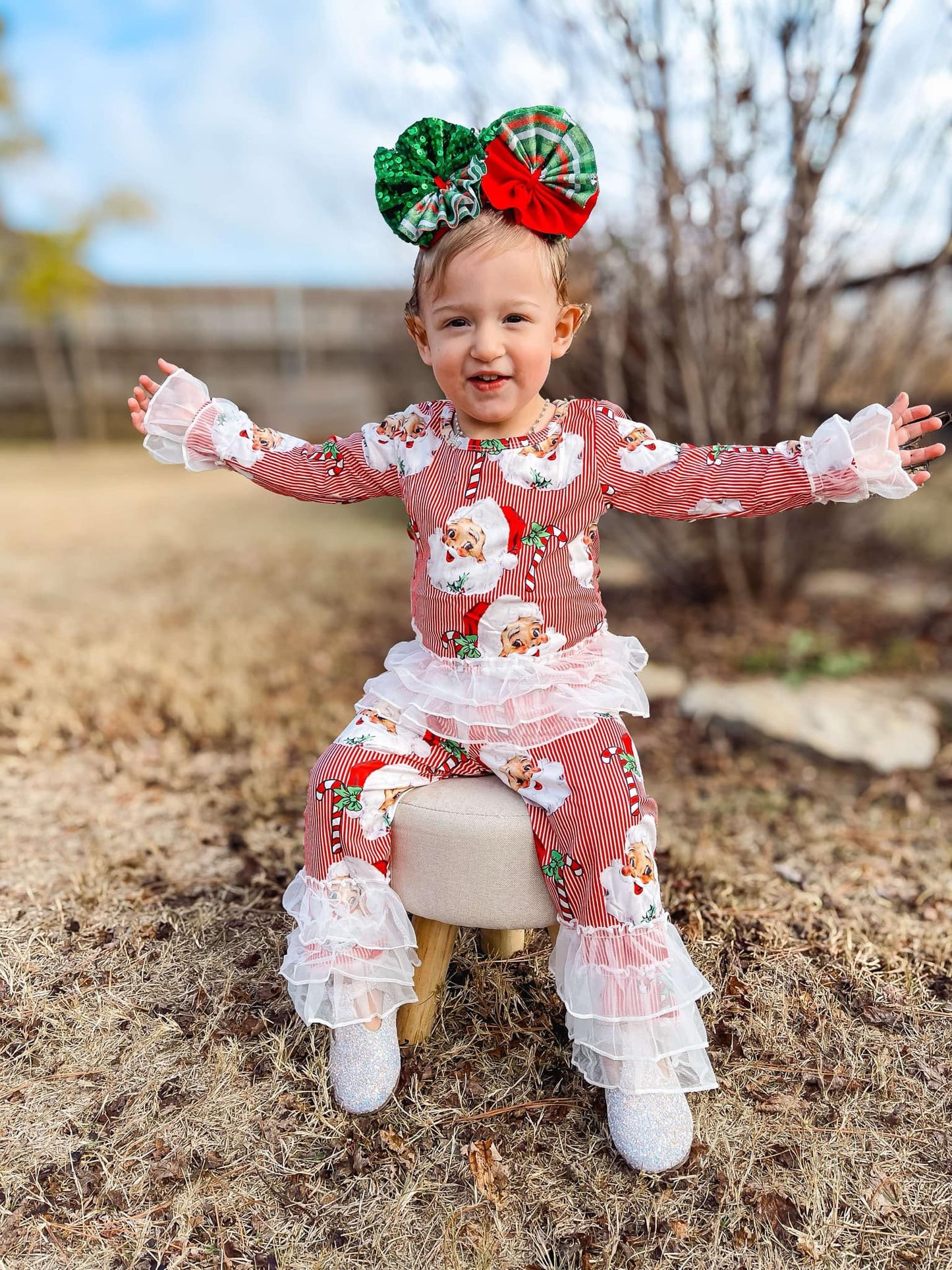 Vintage Santa Lace Set