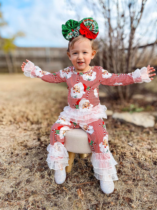 Vintage Santa Lace Set