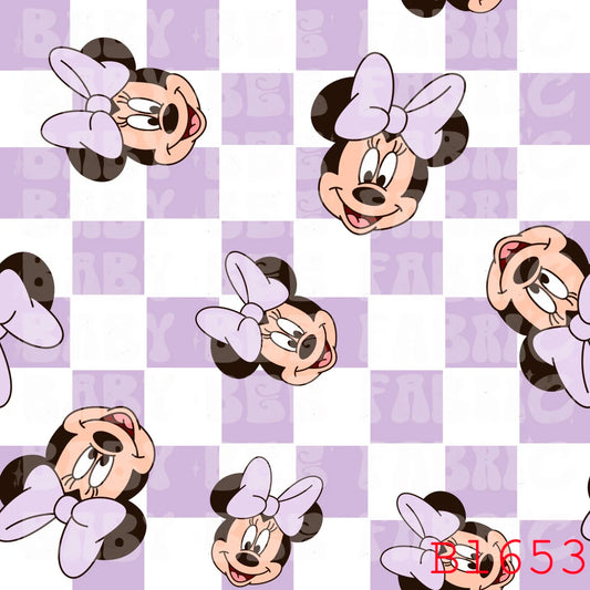 Purple check Minnie