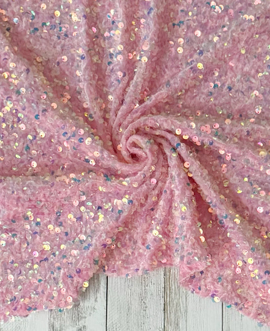 Lemonade Pink Velvet Sequin