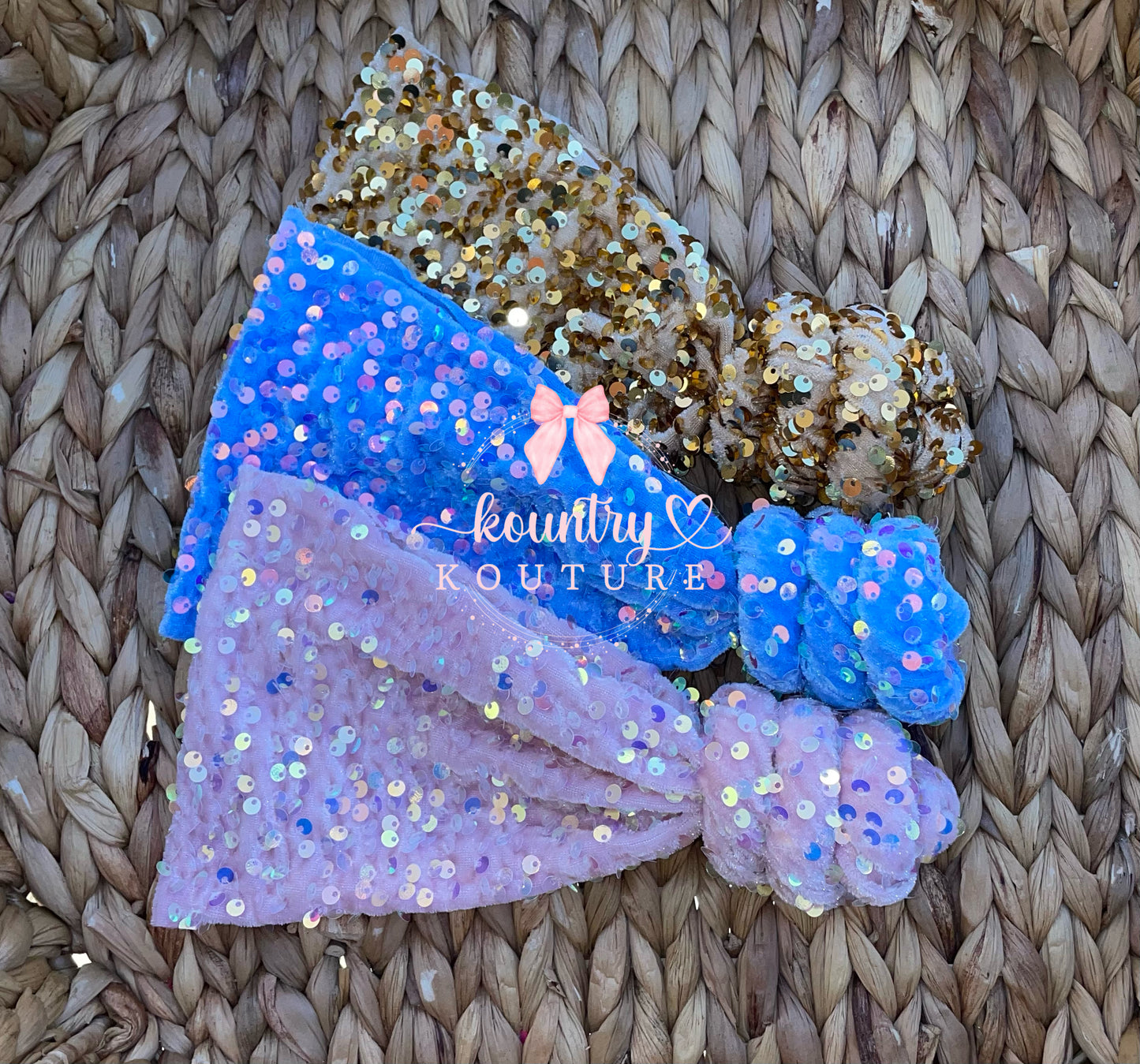 Sky Blue Sequin Velvet