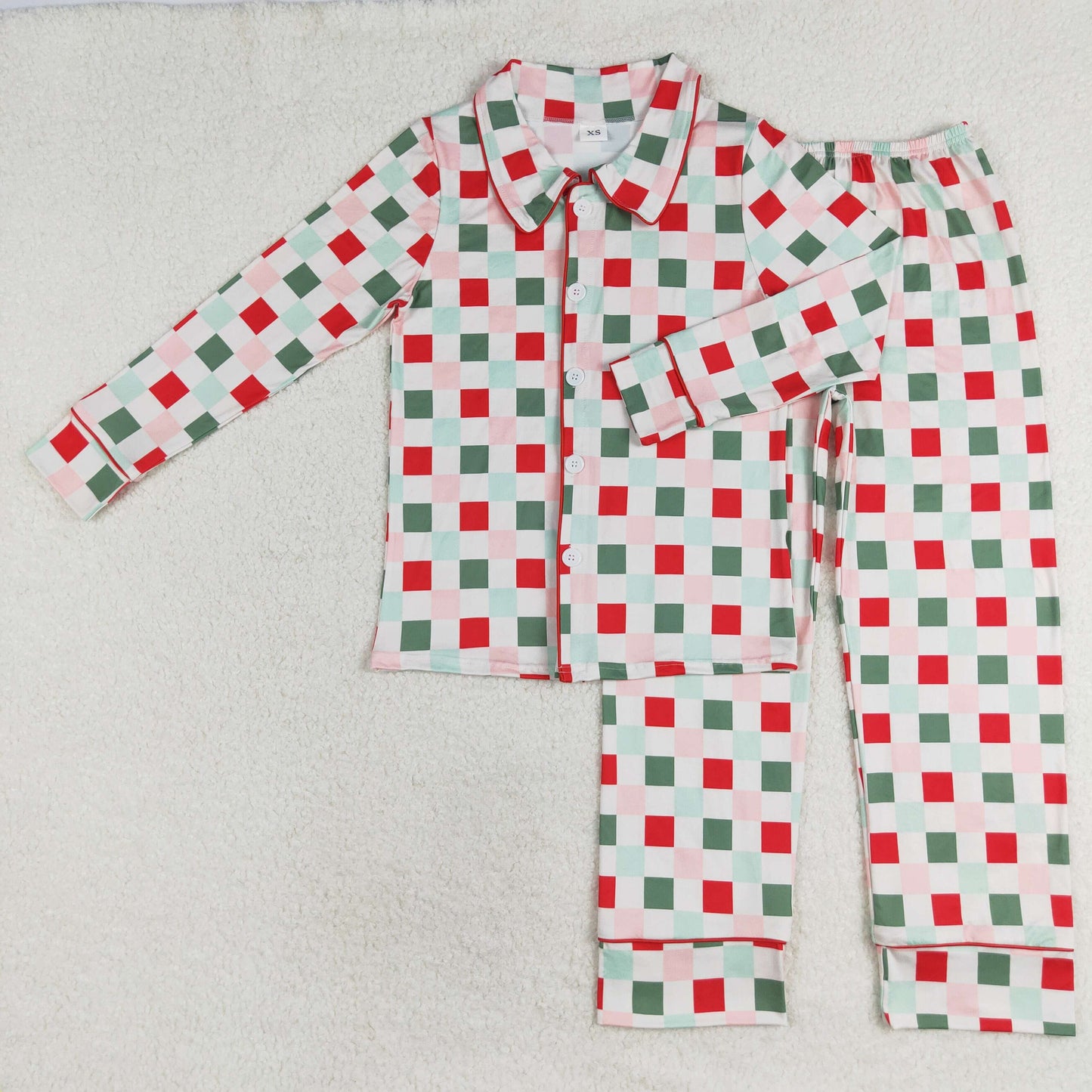 Adult Christmas Plaid Pajamas