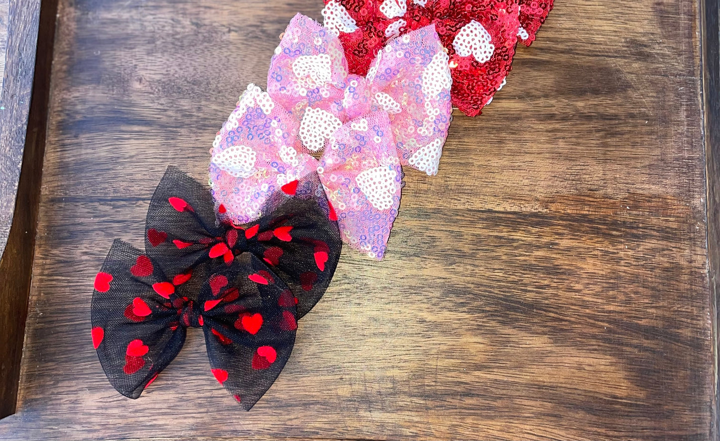 Pink Sequin Hearts