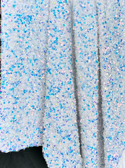 Iridescent Velvet Sequin