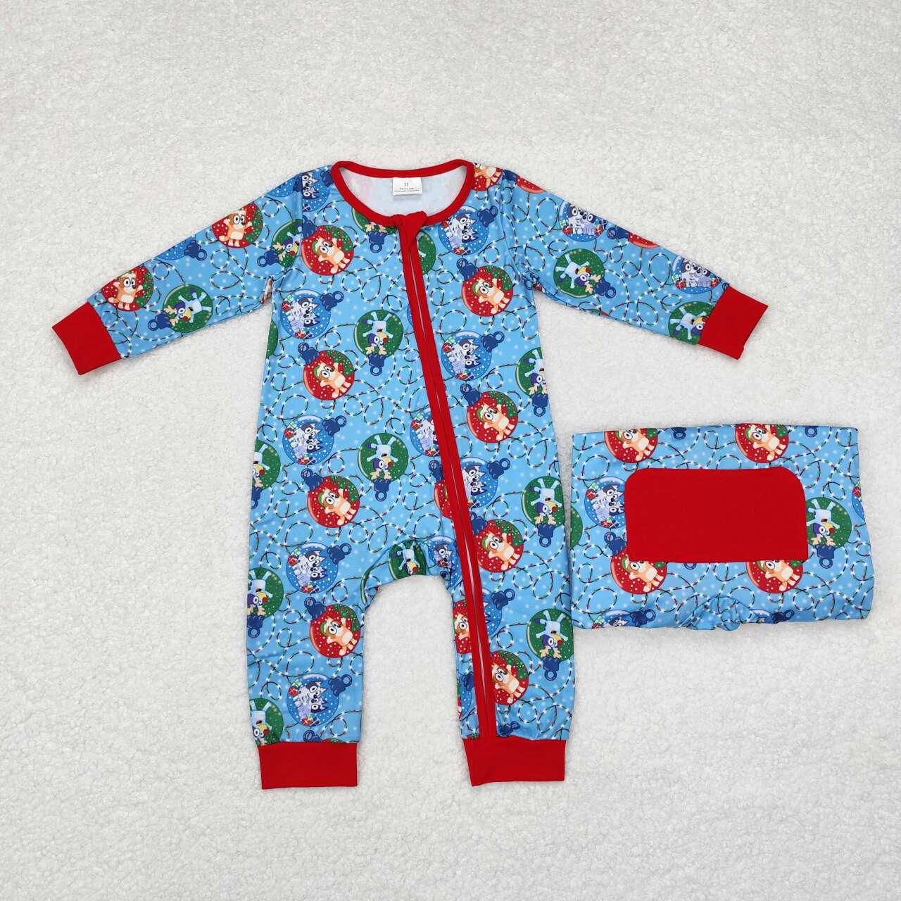 Blue Dog Ornament Romper