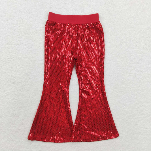 Red Shimmer Dot Pants