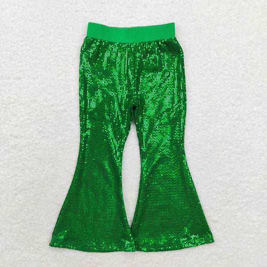 Green Shimmer Dot Pants