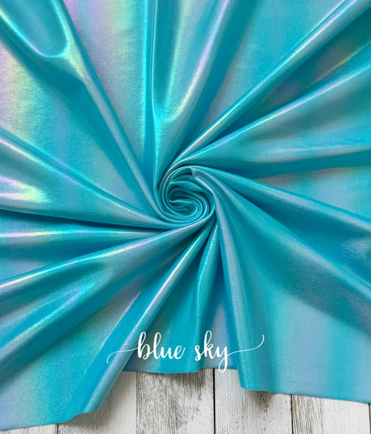 Holo Spandex-Blue Sky